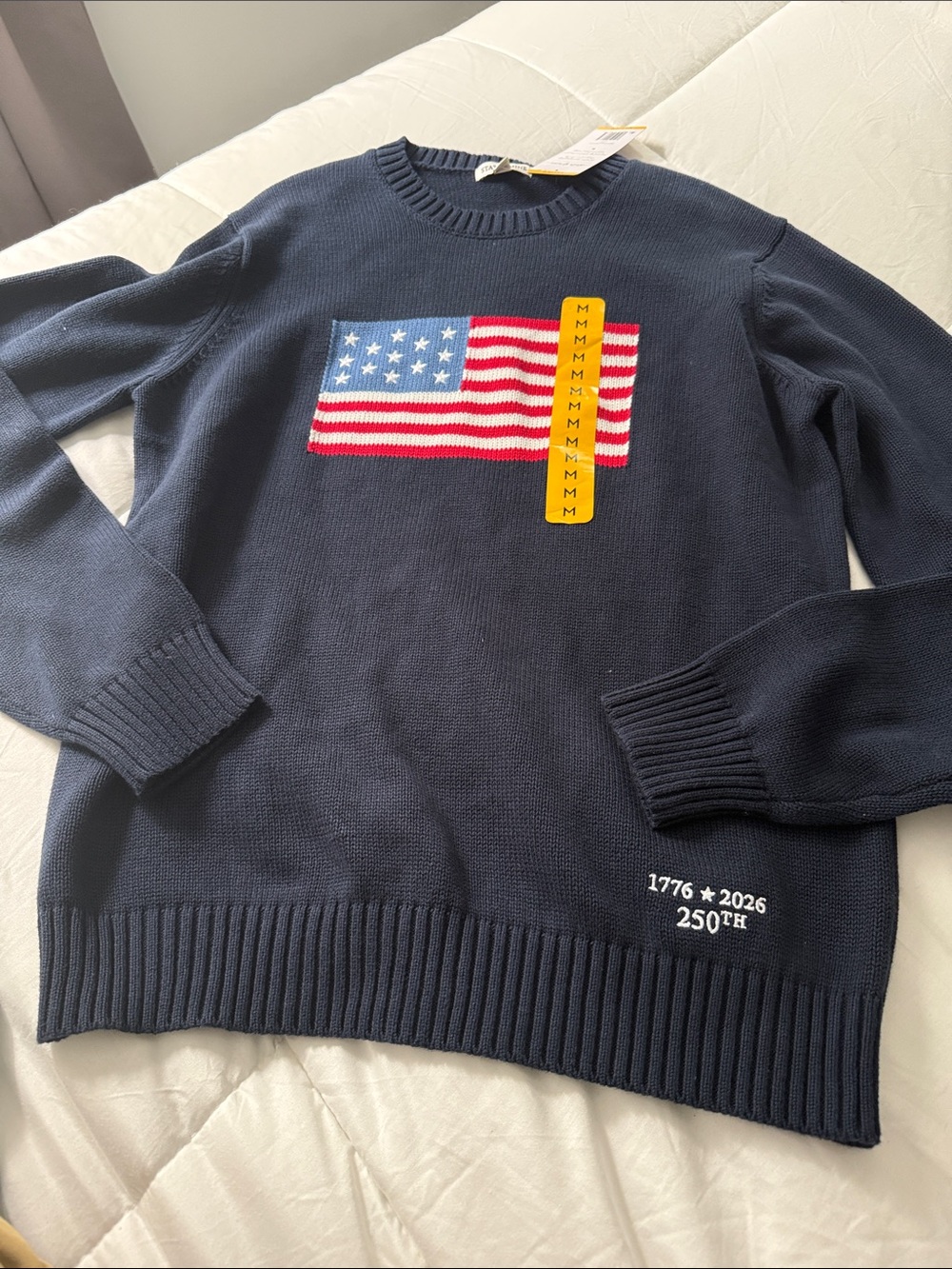 New woman’s medium USA 🇺🇸 Navy Flag Knit Sweater